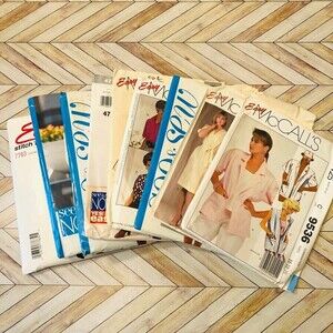 Bundle of Vintage Sewing Patterns from the 80/90s Plus Size Grannie Chic